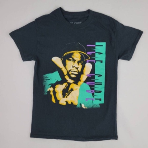 Ice Cube Other - Ice Cube Mens Graphic T-Shirt Black Short Sleeve Crew Neck Hip Hop Rap Cotton S